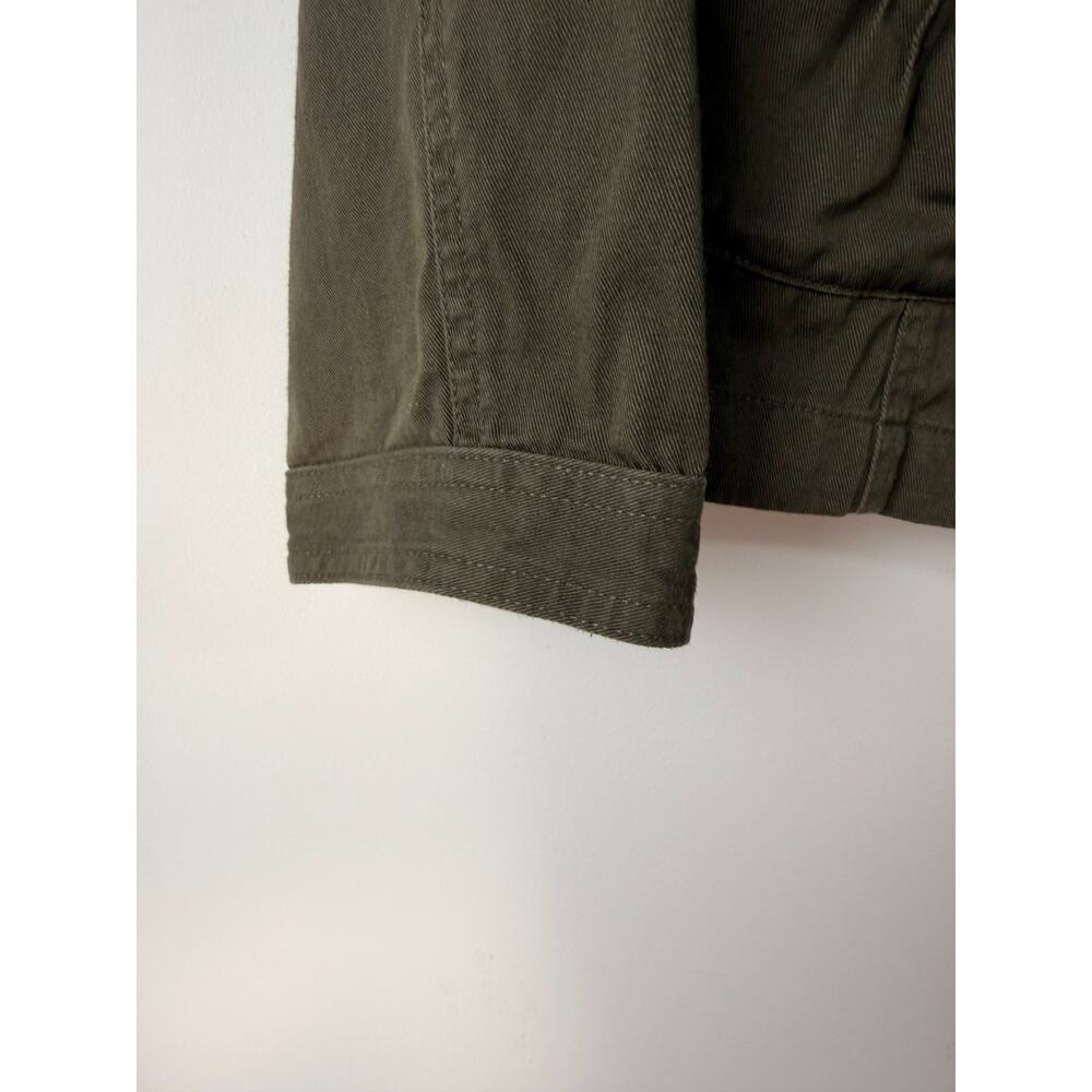 Ann Taylor LOFT Utility Jacket Size 6 Olive Cotton Military Style Blazer Spring - Picture 5 of 10